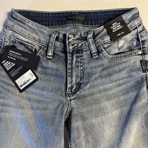 Womens‎ Silver jeans Suki Slim boot Mid rise Curvy Fit Tagged 26/35 NWT